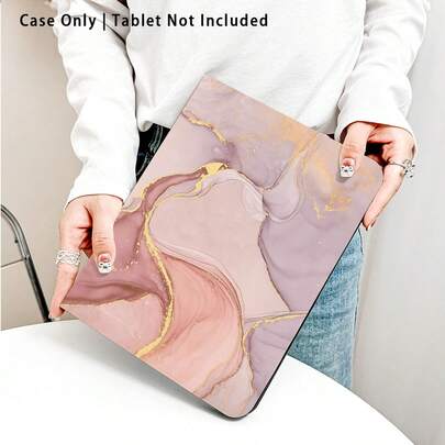 1 chiếc ốp lưng gập bảo vệ bàn làm việc có khe cắm bút, họa tiết vân đá cẩm thạch màu hồng và tím, tương thích với Honor Pad 8/9/10, Honor GT 11.5inch/X7/X8A/X8Pro/X9/X9Pro/V9/V8 Pro, MatePad SE 11inch/MatePad 11inch/11.5inch, MatePad Pro, Apple thế hệ thứ 10/11 2025 (A16), A9/A9+/A11/S11/S10 FE+, chức năng tự động ngủ/thức, thích hợp làm quà tặng cho mùa tựu trường, ngày Valentine, quà tặng ngày lễ.