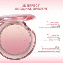 Romantic Beauty: RMT Gradient Blush, Long-Lasting Makeup, Natural Highlighter Contouring Blush, Matte Finish, Suitable For Various Festivals, Daily Use, Mother's Day Gift, Valentine's Day Gift, Gift For Sisters - Peach Blossoms In November - View 3