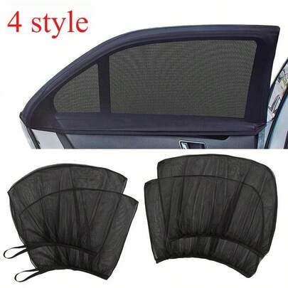 4pcs/Set Pelindung Matahari dan Kelambu Mobil, Jaring Pelindung Bernapas untuk Jendela Depan dan Belakang, Pemasangan Mudah, Pelindung Matahari Mobil, Jaring Anti Serangga, Pelindung Matahari, Tirai Tenda Kemah, Cocok untuk Mobil dan Berkemah, Pelindung Matahari Jendela Mobil, Kelambu Mobil, Kelambu Jendela Mobil, Kelambu Anti Nyamuk Privasi Mobil, Pelindung Matahari Jendela Mobil, Isolasi Panas dan Perlindungan Matahari