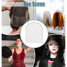 5片透明蕾丝网，用于制作假发。蕾丝网底布可用于制作前蕾丝假发和修补假发。 - 查看 7