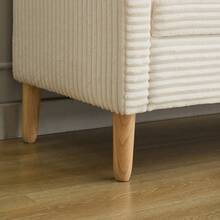 Ottomans - Ivory + Chenille + Bedroom - View 7