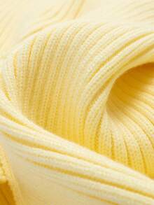 Áo dệt kim không tay cổ bẻ, màu trơn, kiểu dáng tối giản dành cho nữ, thích hợp cho mùa hè. - Màu vàng - Xem 5