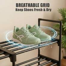 1 kệ giày 9 tầng, kệ đựng giày trong gara với 3 hàng, sức chứa lớn, kệ giày đứng độc lập, kệ đựng giày bốt chịu lực cao, giá để giày cỡ lớn. - Xem 6