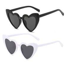 10 piezas Gafas de moda con forma de corazón, accesorio de moda perfecto unisex para fiestas, bodas, fotografía de Navidad y Año Nuevo, con marco blanco y lentes negros, gafas de moda, gafas de decoración para bodas, regalo de boda, accesorios para damas de honor y padrinos - Multicolor - Ver 13