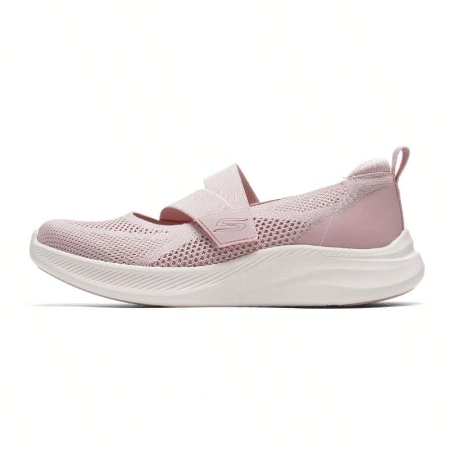 Skechers BOBS FLEX 女士休闲鞋,玛丽珍鞋,轻便舒适,适合日常户外穿着,货号 117732-BLSH - 裸粉色 - 查看 1