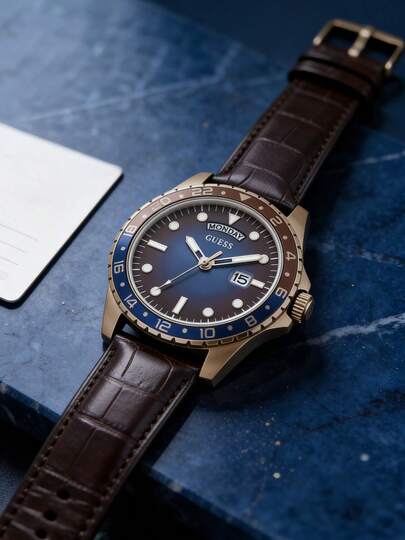  GUESS 不锈钢优雅日常佩戴腕表 GW0221G2，适合通勤和工作场合