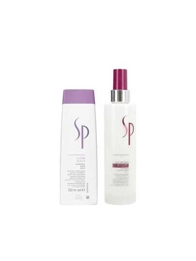 Wella [Bundle] SP System Professional Clear Scalp Shampoo 250 Ml + Color Save Bi-Phase Conditioner 185 Ml