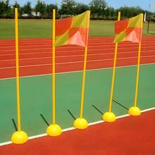 5ft Adjustable Soccer Agility Training Pole With Stable Base, Suitable For Soccer, Basketball, Dog Training, World Cup Training, Outdoor Sports Practice, Multi-Color Combination, Backyard Field Fitness Training Accessory - Multicolor - View 4