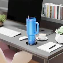 Cup Drink Holder 30/40oz Tumbler With Handle IceFlow 20/30oz, Drink Coaster With Anti - Slip, Anti - Spill Table And Desk Cup Holder Fits Most Bottles Under 3.35 InchNot Include Cup - 白色 - 查看 6