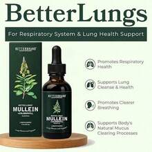 Betterbrand Mullein Drops For Lung Detox - Mullein Leaf Tincture With Chlorophyll - Helps Support Respiratory Health, Alcohol-Free, 1 Month Supply - 60ml - 1PCS - View 5