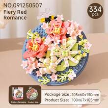 300+Pcs Micro Particle Eternal Flower Plate Building Blocks, DIY Micro Particle Building Blocks Flower Plate, Romantic Home Decor With Eternal Flowers, Multi-Functional And Original Gift Idea, Plant Flower Plate Assembly Simulation Decorative Flower, Holiday Gift, Valentine's Day Gift, Mother's Day Gift, Christmas Gift, Father's Day Gift, Desktop Ornament - Multicolor - View 13