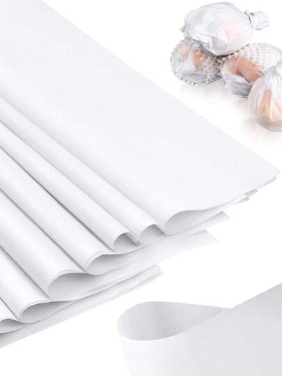 50 Rolls Of White Tissue Paper, Suitable For Gift Bags, Wedding Wrapping Paper, Handmade Gift Packaging Supplies. Applicable For Holidays, Birthdays, Wedding Parties Decoration. Mother's Day Bouquet Wrapping. Suitable For Mother's Day, Weddings, DIY Crafts, Flower Bouquets, Birthdays, And Seasonal Celebrations