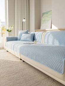 SANMOSPIN 1 vỏ gối sofa mùa hè mát mẻ, chất liệu lụa, kiểu dáng tối giản hiện đại, có thể giặt máy, phù hợp với sofa 1-4 chỗ ngồi trong phòng ngủ, phòng khách, phòng học, văn phòng. - nhiều màu - Xem 11