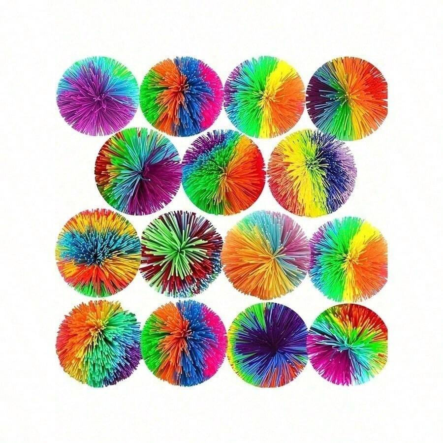 1/2/4pcs Mini Sensory Toy Set - Balls,Stretch Balls,Rainbow Velvet Balls,And Sticky Balls Stress Relieving Toys - Holiday Party Gifts!Plastic Balls,Swing Ball Set,Bouncy Ball,Stocking Stuffers For Teens,Sensory Toys,Balls,Bouncy Balls,Sensory Toys,Stress Ball - 多色的 - 查看 1