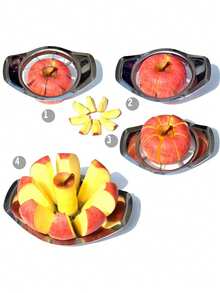 1 pezzo Taglierina per mele con manico confortevole, attrezzo per frutta e verdura, sbucciapatate per cucina, dividi frutta creativo, sbucciatore, snocciolatore, affettatore di frutta multifunzionale, utensile da cucina riutilizzabile per tagliare la frutta - Multicolore - Visualizzare 8