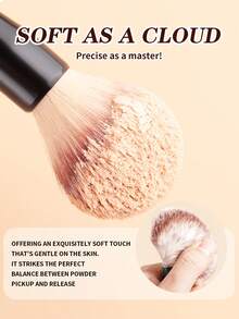 2-In-1 Dual-Ended Makeup Brush Set - Face Powder/Blush Brush + Eyeshadow Brush, Includes Slanted Water Drop Makeup Sponge, Cosmetic Tool Kit - Multicolor - View 8