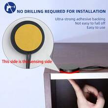 1pc USB 5-24V 5A Touch Sensor Dimmer Switch, Stepless Dimmable LED Strip Controller, No Drilling Required Surface Mounted Switch For Cabinets TV Bedroom Closet - FTS-06 - View 9