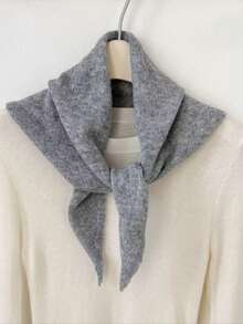 1 Piece Pure Wool Triangle Scarf/Rectangular Scarf, Multi-Functional And Warm, Can Be Used As A Headpiece, A Fashionable And Versatile Gift Choice. Warm Neck Scarf - Multicolor - View 15