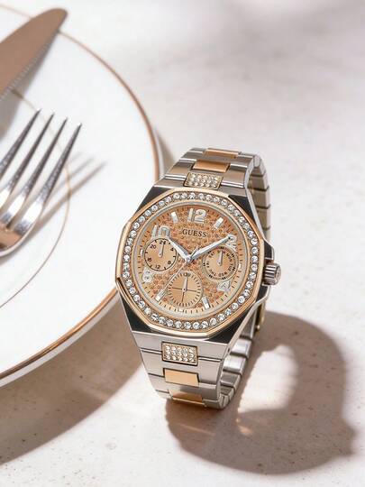 Guess Đồng hồ nam Quartz thép không gỉ thích hợp cho các dịp kinh doanh, quà tặng cho gia đình và bạn bè GW0777L3