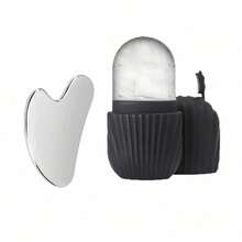 一套冰滚轮+刮痧板——有助于减轻面部和身体浮肿，消除血瘀，促进血液循环，滋养肌肤，减少皱纹，提升肌肤弹性，提亮肤色。冰敷按摩还能缓解身体酸痛和疲劳。适用于居家护肤、SPA、旅行、校园和办公室等多种场合。 - A - 查看 2