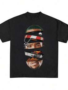 Frank Oceans T-Shirt, Rap T-Shirt, Concert Merchandise, Blonds Album Cover Graphic T-Shirt, Cotton, New Arrival, Anime Clothing, T-Shirts For Men And Women - 黑7 - 查看 6
