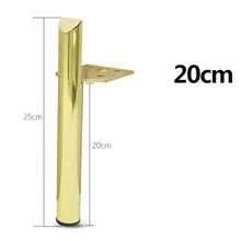 4 piezas de patas de muebles de metal, patas de soporte de alta resistencia, forma redonda, adecuadas para mesas, sofás, mesas de centro, estanterías, altura predeterminada de 13 cm, también disponibles en 15 cm, 18 cm, 20 cm - Dorado - Ver 11