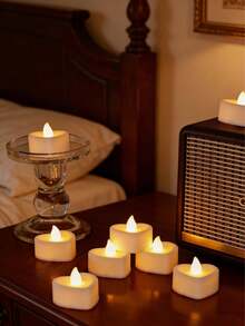 Nuova Candela Elettronica Venduta Molto Bene Oltre Confine, Luce LED Realistica per Compleanno, Proposta Romantica, Decorazione Atmosfera Romantica, Adatta per Feste, Celebrazioni, Matrimoni, San Valentino, Ognissanti, Ringraziamento, Decorazione Natalizia, Decorazione da Tavolo per Ristoranti - Piccolo Cuore - Visualizzare 8