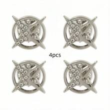 2pcs Versatile Star Safety Pins Set (Silver & Gold) - Glittering Rhinestone Decorations For Denim Jackets, Scarves, Hats, Cute & Secure Fastener By JADE Gifts For Mother, Father, Graduation, And Teacher - Multicolor - View 13