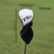 1pc Golf Club Head Cover, Fits TSR Series Clubs, Fits Driver And Fairway Woods - Black and White - View 9