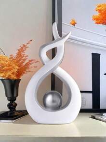 Đồ trang trí nhà cửa màu trắng và bạc, bao gồm các tượng nhỏ bằng nhựa, tác phẩm điêu khắc trừu tượng, thích hợp để trang trí bàn ăn, bàn cà phê, kệ phòng khách, tủ bếp và phòng ăn, tủ rượu, trang trí phòng Halloween, phụ kiện bàn làm việc, trang trí Giáng sinh, trang trí phòng khách, trang trí đám cưới, quà tặng ngày lễ và sinh nhật. - bạc trắng - Xem 11