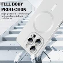 Hadaasi 1pc Silver Metal Texture Soft Phone Case, Suitable For IPhone 17e 17, 17 Air, 17 Pro, 17 Pro Max, Anti-Scratch, Shock-Proof Full Camera Protection Ultra-Thin Design, Suitable For IPhone 13, 11, 16 Pro Max, 15, 14, 12, 16e - Silver - View 5