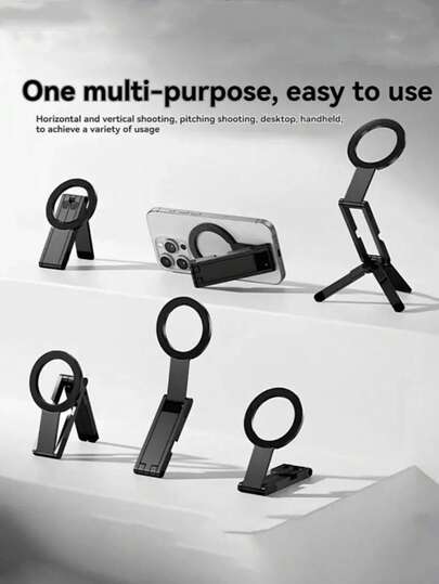 Gậy selfie mini gấp gọn có thể điều chỉnh, chân đế điện thoại mini từ tính, giá đỡ điện thoại thông minh cầm tay – Di động và tiện dụng, thiết kế đa góc, hỗ trợ cả chế độ dọc và ngang, phù hợp cho công việc văn phòng, xem video, phát trực tiếp, du lịch, quà tặng Ngày của Mẹ, sinh nhật, mùa xuân