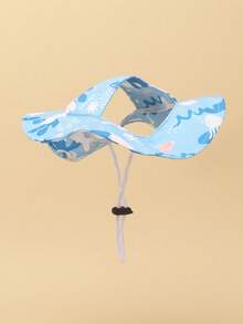 Sombrero de sol de poliéster con diseño de animal marino azul, diseño con orejas expuestas, función de protección solar. Sombrero para perro mascota, artículo esencial para dueños de mascotas. Adecuado para que perros pequeños lo usen al aire libre todo el año. - Multicolor - Ver 9