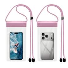 PVC Waterproof Phone Pouch, Outdoor Swimming Surfing Waterproof Phone, Touchscreen Dustproof Dry Bag, Universal Sports Waterproof Bag - Pink - View 9