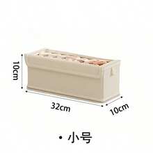 1/2pcs Visible Window Cotton Linen Wardrobe Storage Box - Beige - View 15