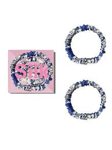 2个/盒，100%纯桑蚕丝印花发圈。优雅亲肤，质感高级，粉色礼盒包装。 - 彩色 - 查看 29