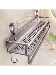 1 Giá đựng đồ dùng nhà tắm gắn tường chống gỉ có giác hút - Kệ nổi chắc chắn, bề mặt được đánh bóng, giá để đồ tiết kiệm không gian trong phòng tắm để đựng dầu gội, xà phòng và đồ dùng vệ sinh cá nhân, khay đựng đồ dùng nhà tắm. - Nhiều màu - Xem 4