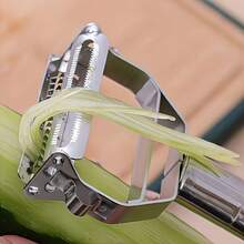 1pc Stainless Steel Peeler, Universal Kitchen Vegetable Peeler And Julienne Slicer, Multi-Function Potato Peeler, Fruit And Vegetable Shredder, Manual Food Processor, Suitable For Thanksgiving, Christmas, Essential Kitchen Tool - Multicolor - View 5