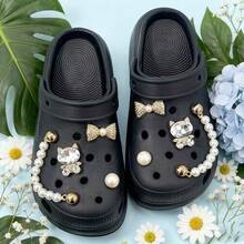 2026 New Fashion Rhinestone Cat, Butterfly, Pearl Chain Shoe Accessories/Sold Separately, Does Not Include Shoes - Multicolor - View 5