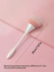 1pc Waist-Shaped Nail Powder Brush, Holographic Aurora Color, Long Handle Blush Brush For Loose Powder, Peach Nail Dust Brush, Extra Large Soft Fluffy Powder Blush Brush, All-In-One Makeup Brush Set, Suitable For Nails, Blush, Loose Powder, Makeup, Ideal Acrylic Nail Art Tool - Multicolor - View 3