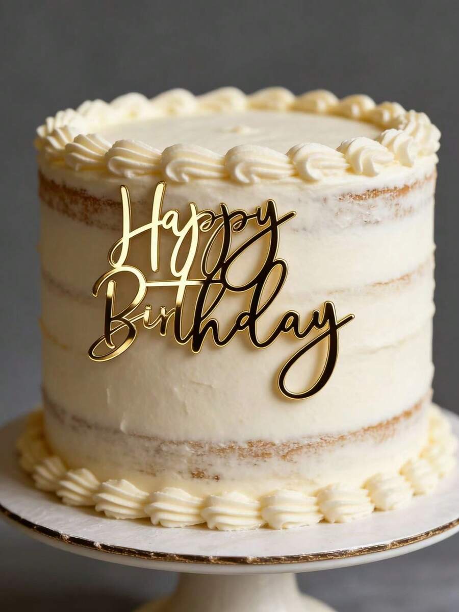 1 pieza Nuevo decoración de pastel de cumpleaños de acrílico, adecuado para decorar pasteles de fiesta y mesas de postres, regalo de primavera - estiloA - Ver 1