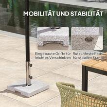 Outsunny Outdoor Parasol, Stand And Base - A - Xem 6