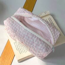 1Pc/Set Gingham Pattern Cute Makeup Bag Set Portable Travel Makeup Bag Cosmetic Bag Cosmetic Organiser Jewelry Organiser Multifunctional Storage Bag For Women Clutch With Zipper Closure For Cosmetics,Brush,Skincare,Mobile Phone,Coin,Small Items Make Up Bag Skincare Bag Home Decor Bridesmaid Gifts Mom Gifts Birthday Gifts Teacher Gifts Gift For Friends Back To School Gifts Travel Essentials Cruise Essentials Dorm Essentials - 彩色 - 查看 3