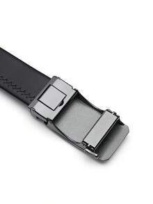 WilliamPOLO Men's Ultra-Fine Fiber Leather Automatic Buckle Belt, Adjustable Business Casual Style - Multicolor - View 10