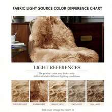 1 件纯色毛绒软椅垫、房间装饰地垫 - 白色 - 查看 10