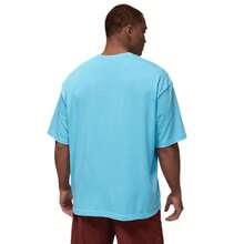 Nike Jordan Reissue Oversized Short Sleeve Crewneck Men's Hot Punch Blue Chill HQ9093-497 - 淺藍色 - 查看 2