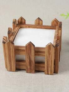 Artificial Flower Insert Wooden Fence Planter Box, Fake Flower Base For Restaurant Partition, Home & Outdoor Decor, Succulent Pot For Garden - Multicolor - View 11