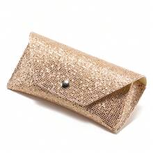 New Glasses Case, Sunglasses PU Case, Sequin Glasses Packaging Box, Sunglasses Leather Case Packaging Box - G02C5 暖白 - 查看 1