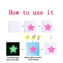 100 miếng dán tường hình ngôi sao phát sáng trong bóng tối, miếng dán ngôi sao bằng nhựa màu hồng tự làm, dùng để trang trí nhà cửa, nhãn dán, decal dán tường, decal vinyl để trang trí nhà cửa, vật dụng trang trí mùa xuân làm mới ngôi nhà của bạn, nhãn dán trang trí Rama quà tặng sinh nhật tốt nghiệp - Hồng - Xem 2