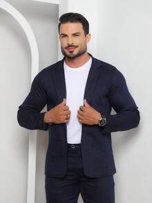 All Slim Fit None Wedding Business Formal And Evening Party Valentine's Day Father's Day New Year - 藏蓝色 - 查看 1